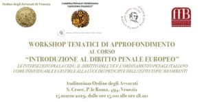 La prescrizione del reato nel dialogo fra le Corti: le sentenze “Taricco” e c.d. “Taricco-bis” della Corte di Giustizia UE – Introduzione al Diritto Penale Europeo (Venezia, 15 marzo 2019) La prescrizione del reato nel dialogo fra le Corti: le sentenze “Taricco” e c.d. “Taricco-bis” della Corte di Giustizia UE – Introduzione al Diritto Penale Europeo (Venezia, 15 marzo 2019)
