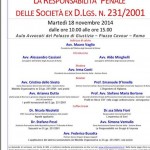 La responsabilità 'penale' delle società ex D.Lgs. 231/2001 (Roma, 18 novembre 2014)