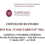 Gli scenari aperti dal "caso Taricco" nel sistema penale (Roma, 17 ottobre 2017)