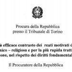 Le direttive della Procura di Torino sul contrasto dei reati motivati da ragioni di odio e discriminazione etnico-religiosa e sulla trattazione degli affari dell'immigrazione nel rispetto dei diritti fondamentali delle persone