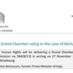 Berlusconi contro Italia: il 27 novembre 2018 verrà pubblicata la sentenza della Corte Europea dei Diritti dell'Uomo