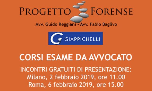 Giappichelli Editore e Progetto Forense insieme a Milano e Roma per i Corsi in preparazione dell’Esame da Avvocato