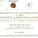 Il ricorso avanti la Corte Europea dei Diritti dell'Uomo - IV workshop del corso “Introduzione al Diritto Penale Europeo” (Venezia, 10 maggio 2019) Il ricorso avanti la Corte Europea dei Diritti dell'Uomo - IV workshop del corso “Introduzione al Diritto Penale Europeo” (Venezia, 10 maggio 2019)