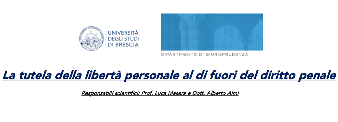 La tutela della libertà personale al di fuori del diritto penale