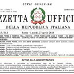 Pubblicata in Gazzetta Ufficiale la Legge 24 aprile 2020, n. 27 (conversione in legge del decreto "cura Italia")