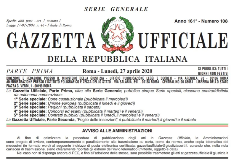 Pubblicato in Gazzetta Ufficiale il Decreto-Legge 30 aprile 2020, n. 28 in tema di intercettazioni, processo penale da remoto, ordinamento penitenziario e tracciamento di contatti e contagi da COVID-19 gazz uff