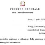 Il Pubblico ministero e la riduzione della presenza carceraria durante l'emergenza coronavirus: la nota del Procuratore Generale della Corte di Cassazione ai Procuratori Generali presso le Corti d'Appello.