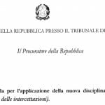 Riforma delle intercettazioni: le linee guida e la direttiva alla polizia giudiziaria della Procura di Tivoli