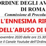 riforma abuso ufficio roma 11 11 2020