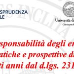 Responsabilità degli enti: problematiche e prospettive di riforma a venti anni dal D. Lgs. 231/2001 (webinar - Università di Foggia - 27 marzo 2021)