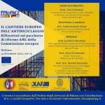 Il cantiere europeo dell'antiriciclaggio. Riflessioni sul pacchetto di riforme AML della Commissione europea (webinar, 14 dicembre 2021).