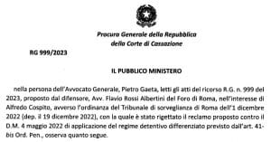 Caso Cospito: la requisitoria del Procuratore Generale della Corte di Cassazione Caso Cospito: la requisitoria del Procuratore Generale della Corte di Cassazione