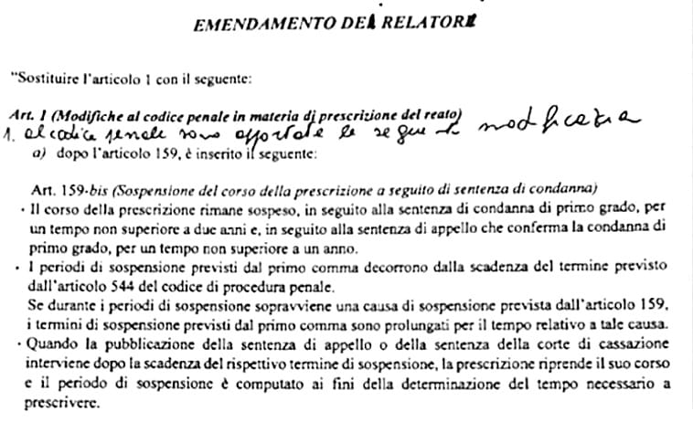 Riforma della prescrizione: il testo dell'emendamento e il comunicato del Ministero della Giustizia prescrizione