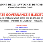Corporate governance e illecito penale (Roma, 18 febbraio 2025) Convegno 18.2.25